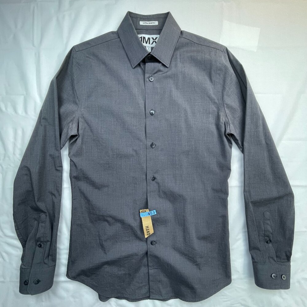 Express Gray Men's Button Down Shirt Size S(14-14.5)